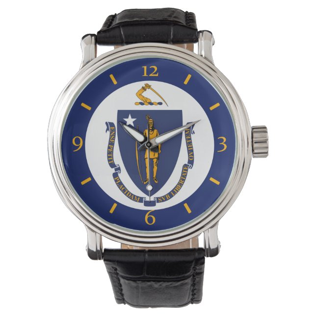 Massachusetts State Flag Watch Design (Front)