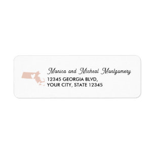 MASSACHUSETTS State Map with Heart - N'IMPORTE QUE