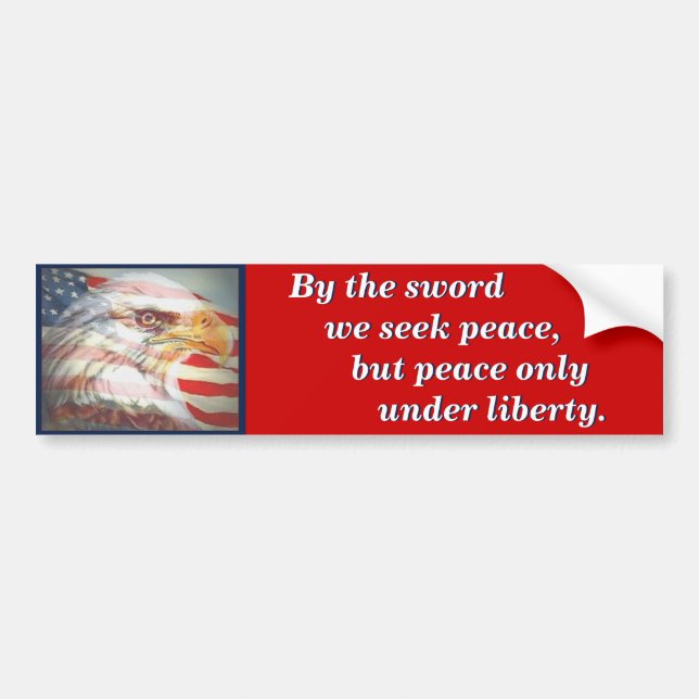 Massachusetts State Motto Bumper Sticker (Front)