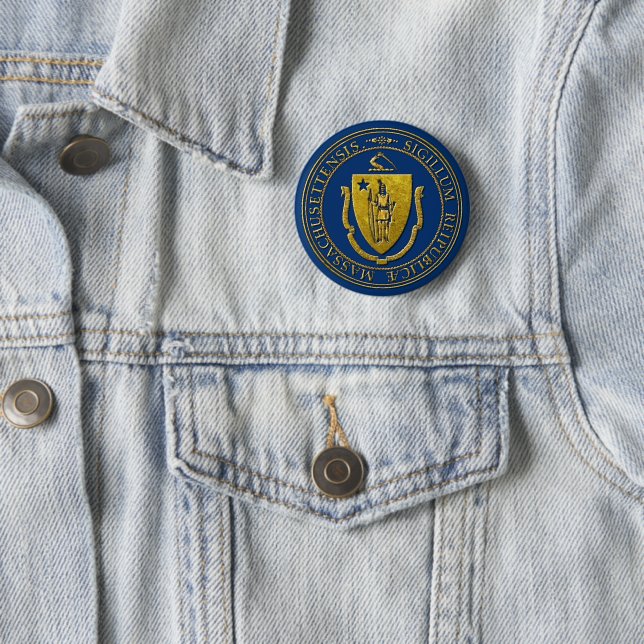 Massachusetts State Seal Button (In Situ)