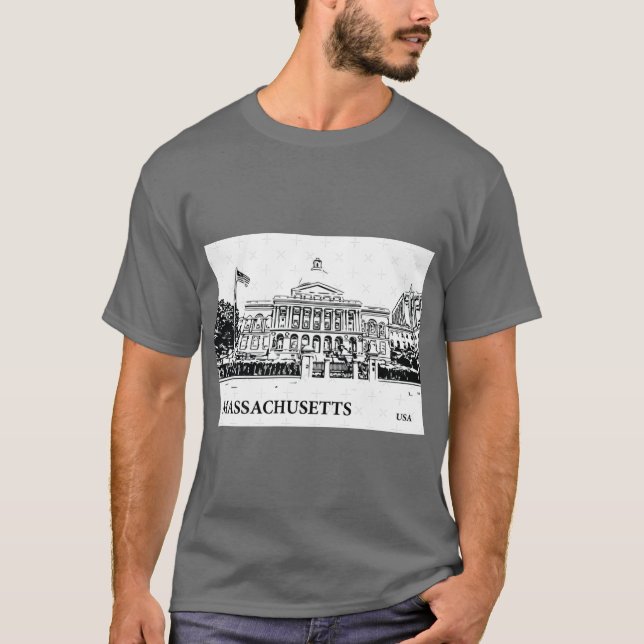 Massachusetts State USA T-Shirt (Front)