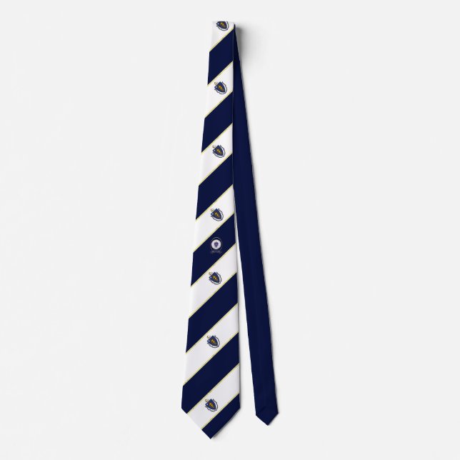 Massachusetts stripes flag tie (Front)