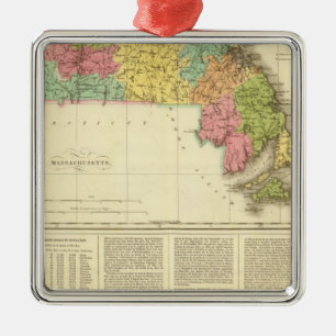 Massachusetts US Metal Ornament
