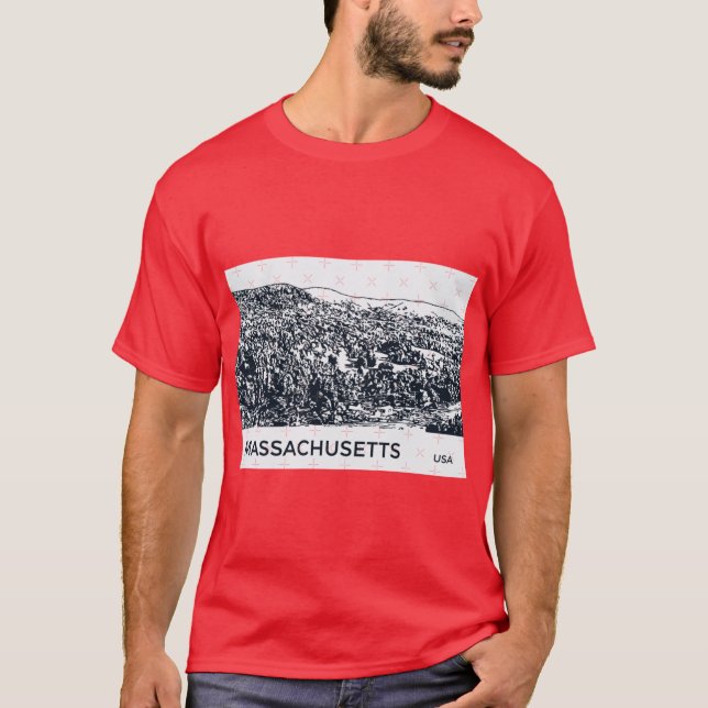 Massachusetts USA 3 T-Shirt (Front)