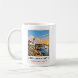 Massachusetts USA – Vintage Travel Mug
