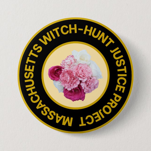 Massachusetts Witch Trials Button (Front)