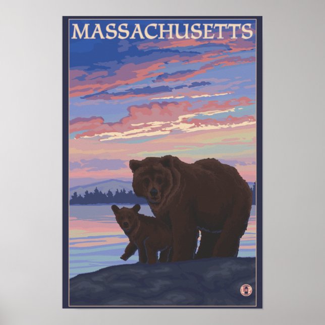 MassachusettsBear and Cub Poster (Front)