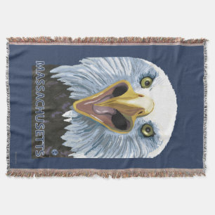 MassachusettsEagle Up Close Throw Blanket