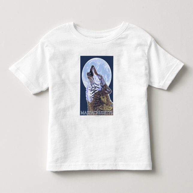 MassachusettsHowling Wolf Toddler T-shirt (Front)