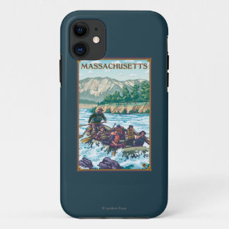 MassachusettsRiver Rafting Scene iPhone 11 Case