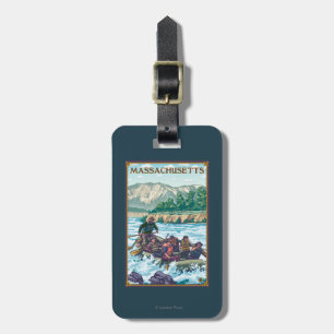 MassachusettsRiver Rafting Scene Luggage Tag