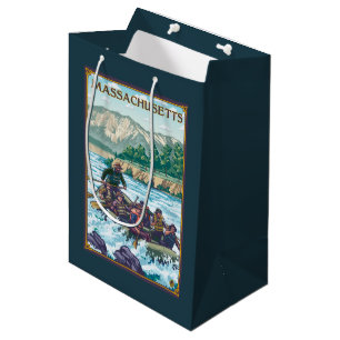 MassachusettsRiver Rafting Scene Medium Gift Bag