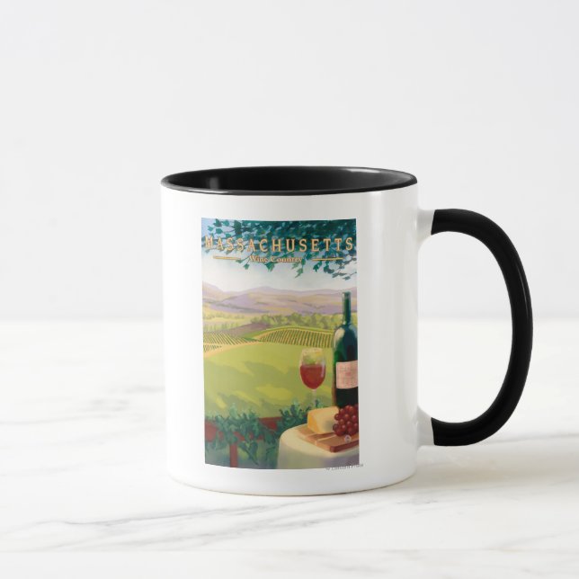MassachusettsWine Country Scene Mug (Right)