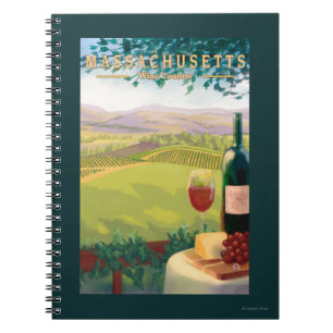 MassachusettsWine Country Scene Notebook