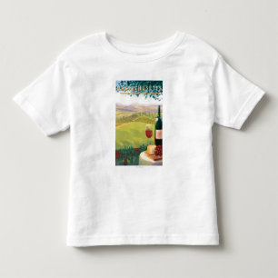 MassachusettsWine Country Scene Toddler T-shirt