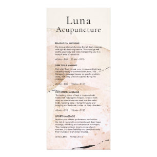 Massage Acupuncture Spa Liste des prix Menu