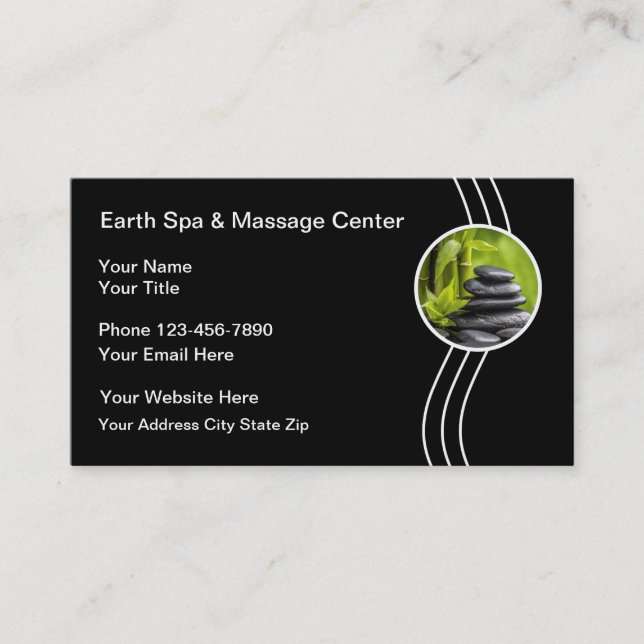Massage And Beauty Spa Business Card (Front)