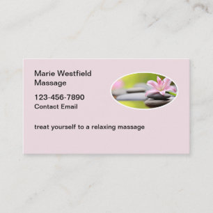 Massage apaisant Cartes de visite Nouveau design