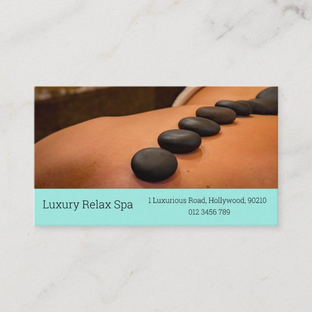 Massage, beauty, spa salon discount punch loyalty card (Front)