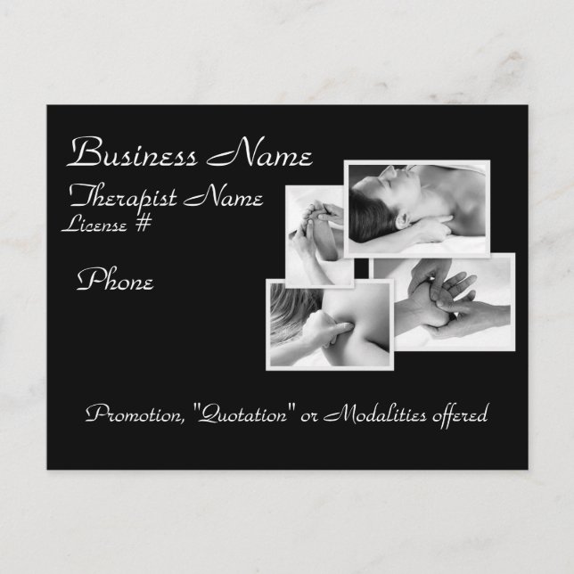 Massage/Bodywork Promotional Postcard (Front)
