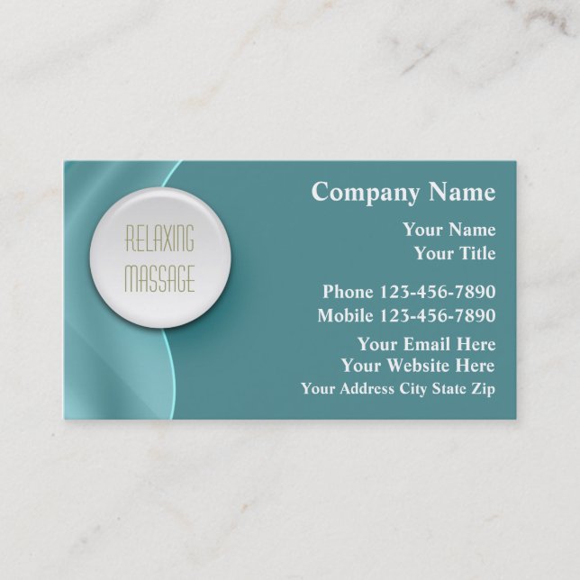 Massage Business Cards (Front)
