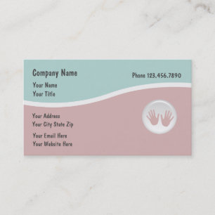 Massage Business Cards Designer Colors