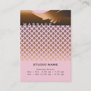 Massage - Business- / Schedule Card
