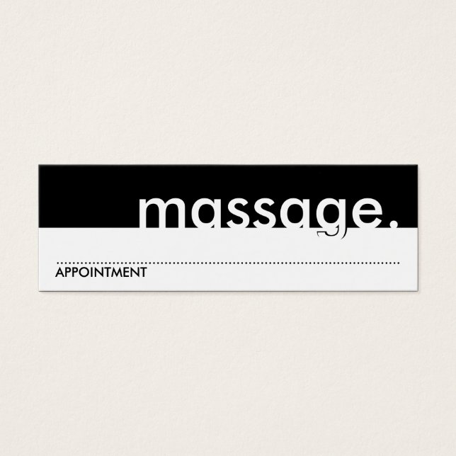 massage. (Carte de rendez-vous) (Devant)