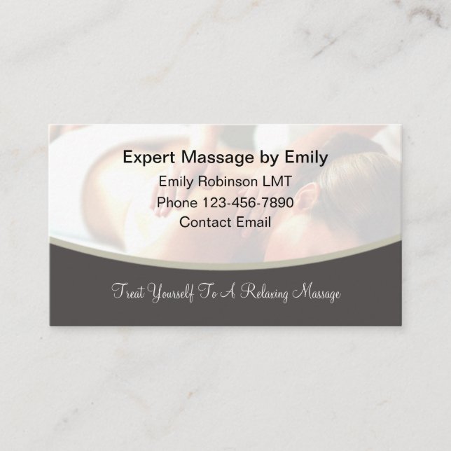 Massage Carte de visite moderne (Devant)