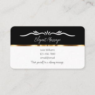 Massage classique Thérapiste Élégant Carte de visi
