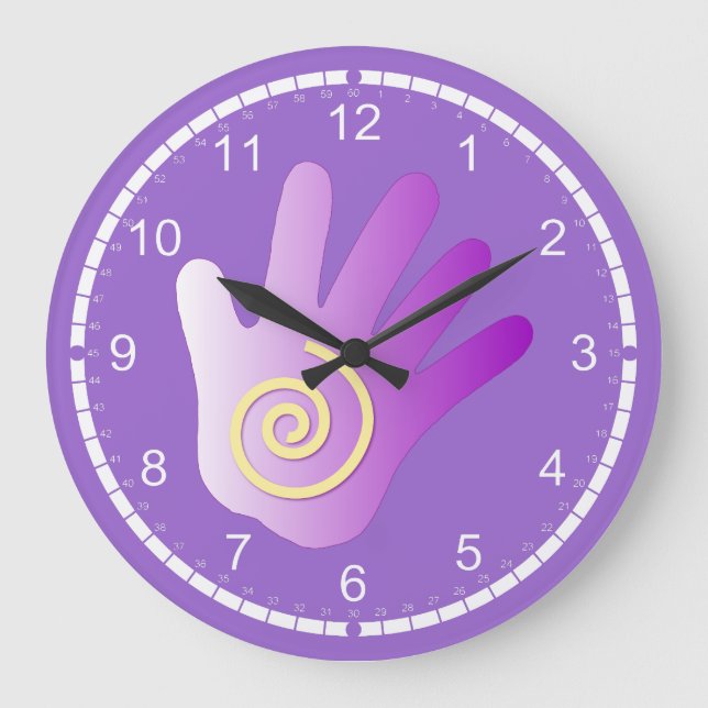 Massage Energy Hand Large Clock (Front)