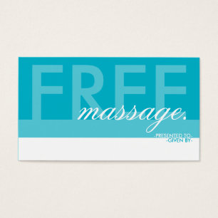 MASSAGE GRATUIT couverture de carte cadeau