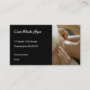 Massage hands photo appointment card