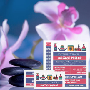 Massage Icons, Massage Therapy, Massage Parlour Flyer