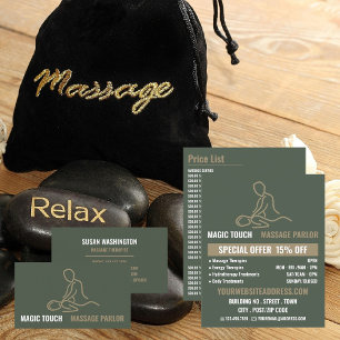 Massage Logo, Massage Therapy, Massage Parlour Flyer