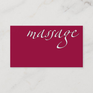 Massage: Massage Therapist Business Card