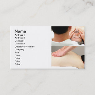Massage of Face and Back Business Card