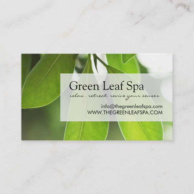 Massage professionnel / Carte de visite Spa (Devant)