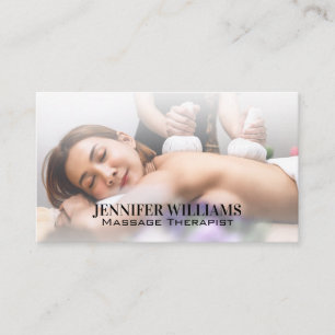 Massage Session   Woman at Spa Business Card