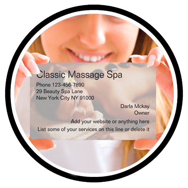 Massage Spa de beauté Cartes de visite (Créateur téléchargé)