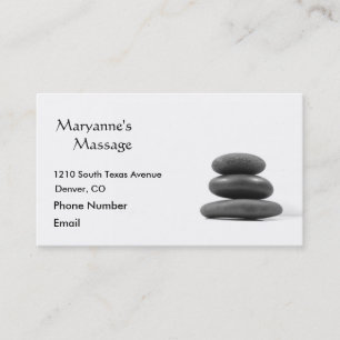 Massage Stones Photo Appointment Card