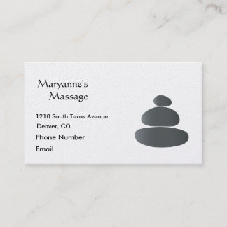 Massage Stones Simple Drawing Appointment Card