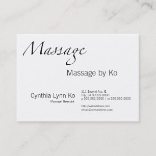 Massage Text Business Card