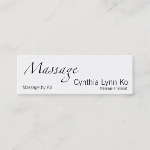 Massage Text w/ AMTA Mini Business Card