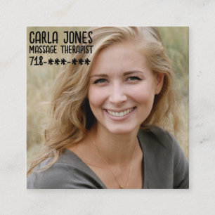 MASSAGE THÉRAPEUTE PHOTO CARRÉ Carte de visite