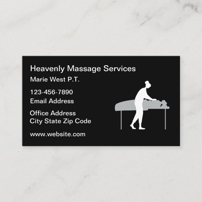 Massage Thérapie Carte de visite classique (Devant)