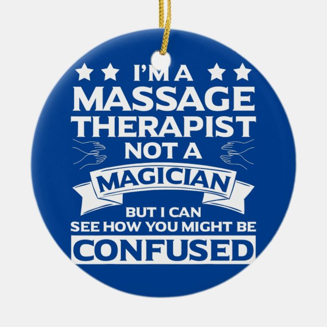 Massage Therapist Apparel Funny Great Therapists Ceramic Ornament (Front)