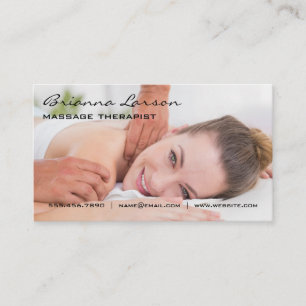Massage Therapist   Back Massage Business Card