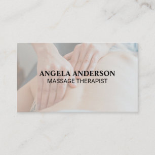 Massage Therapist   Back Massage Business Card