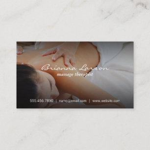 Massage Therapist   Back Massage Session Business Card